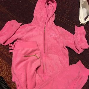 Juicy Couture toddler pink Joggers 2 piece outfit